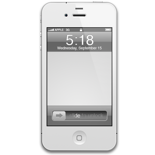 iphone 4 white. iPhone 4 White Icon 512px png